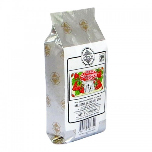 Mlesna Cream Клубника черный чай 100г
