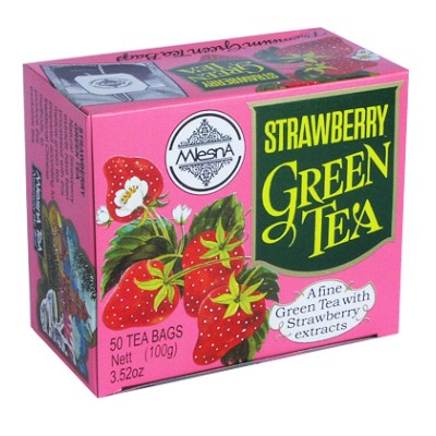 Mlesna Клубника зеленый чай 50шт